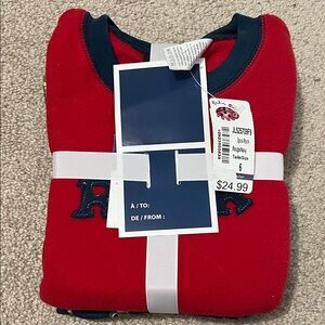 Kids Red Crewneck Pajama Set size 6